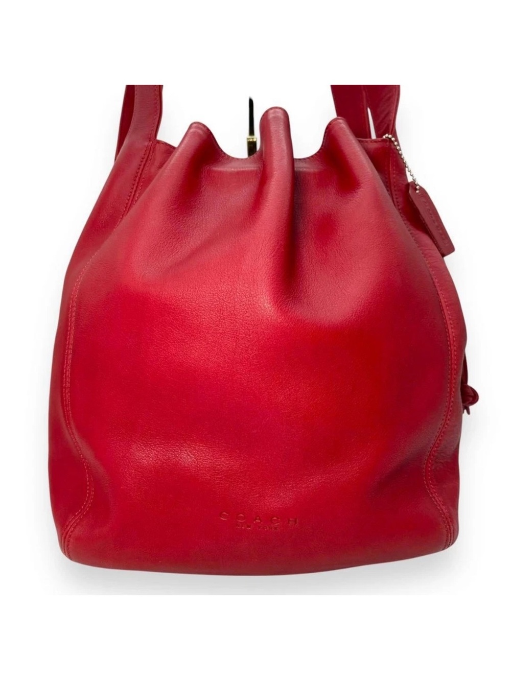 Vintage Coach 4180 Lexington Drawstring Bucket Bag in Red